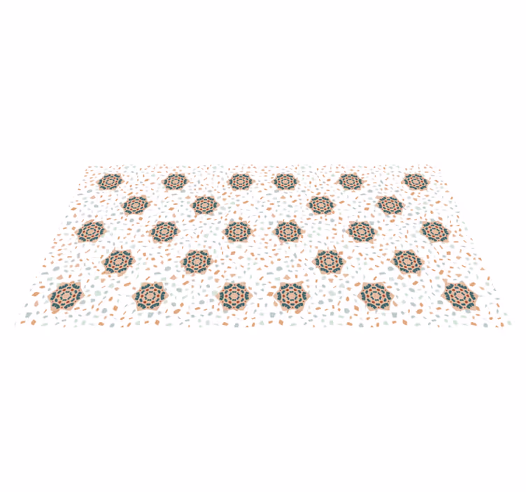 Terrazzo with flowers texture carpet - TenStickers