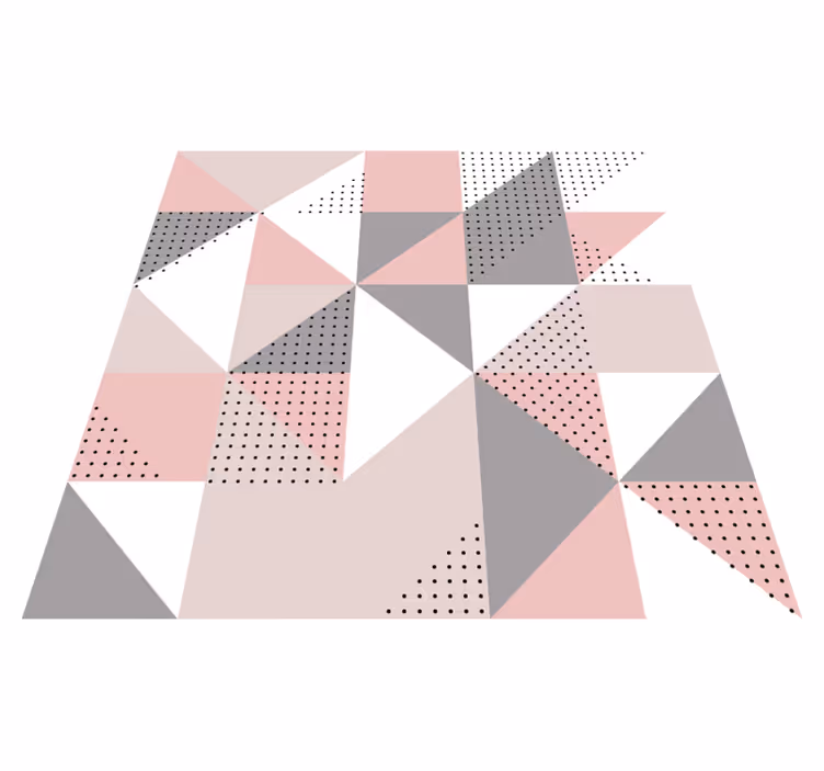 Triangular Color Segments geometric vinyl rug - TenStickers