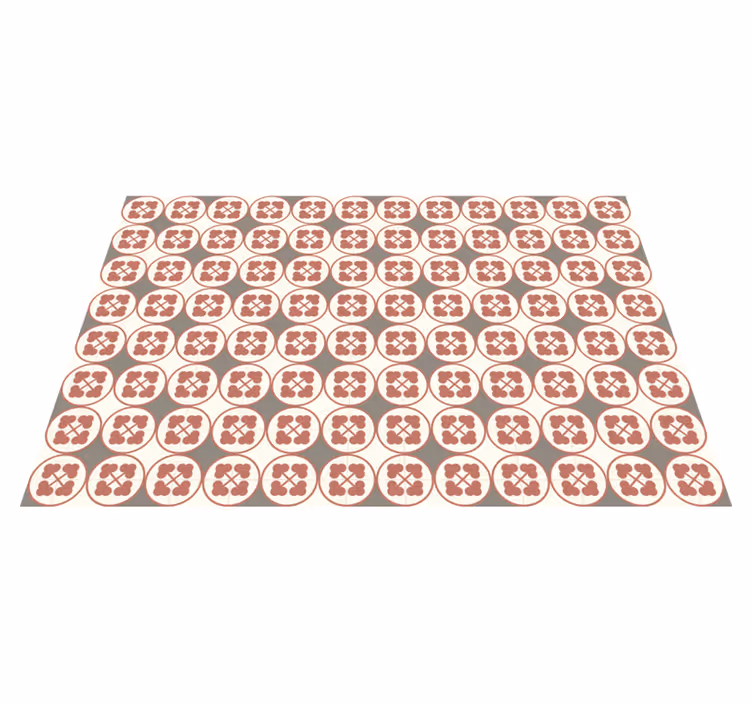Pastel orange and beige tiles  tile carpet - TenStickers