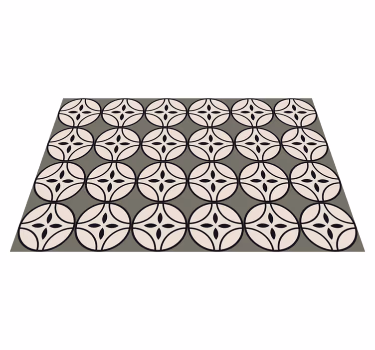 Elegant oval shapes pattern tile carpet - TenStickers