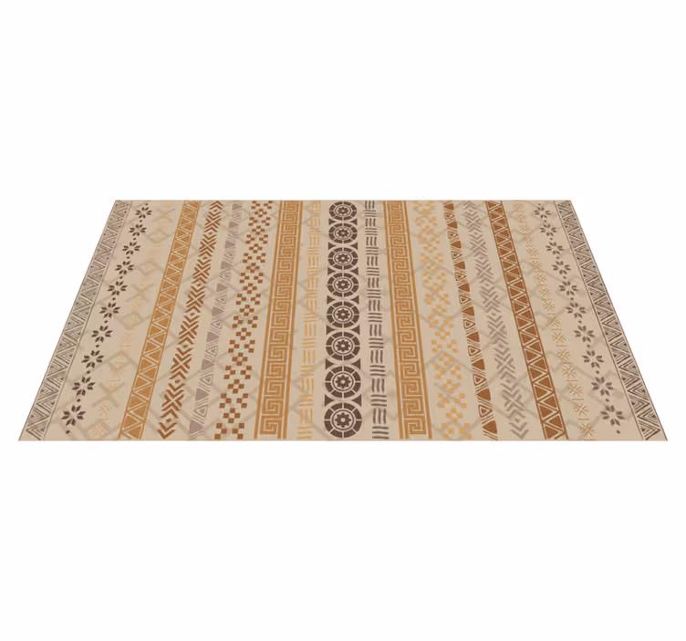 Puzzle stamp effect on brown  mosaic floor tile - TenStickers