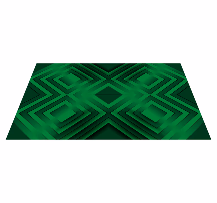 Green grey black mosaic vinyl rug - TenStickers