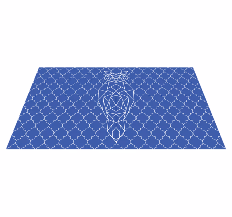 Geometric owl pattern animal vinyl rug - TenStickers