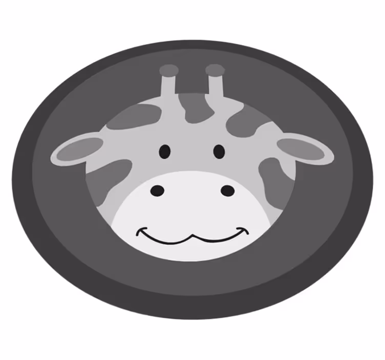 Grey baby giraffe nursery vinyl rug - TenStickers