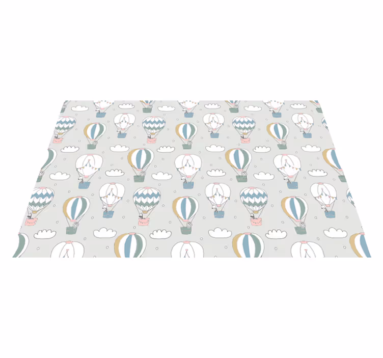 Animals party in air balloon baby play mat - TenStickers