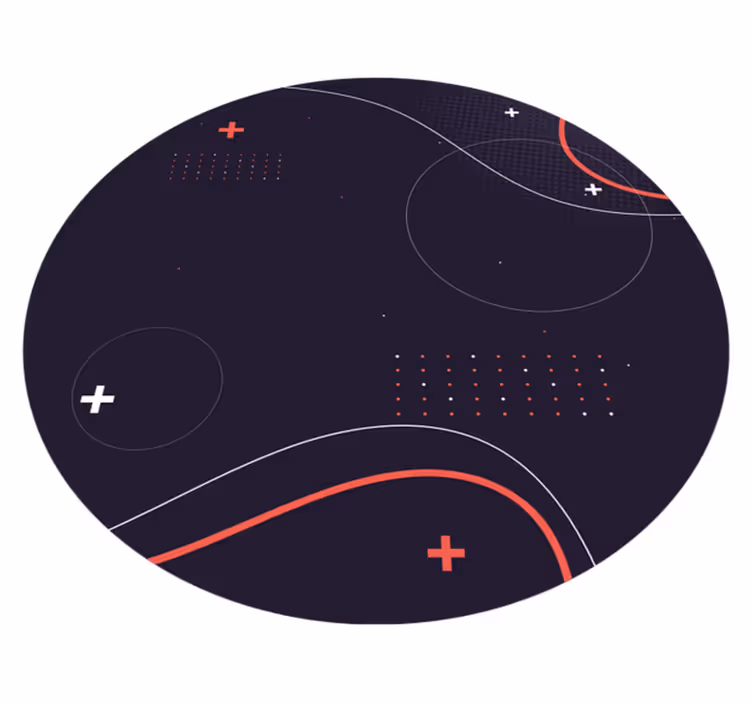 Abstract Curved Patterns modern vinyl rug - TenStickers