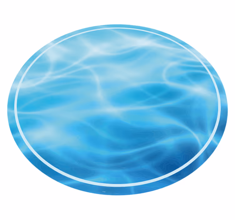 Blue deep water sea abstract nature vinyl rug - TenStickers