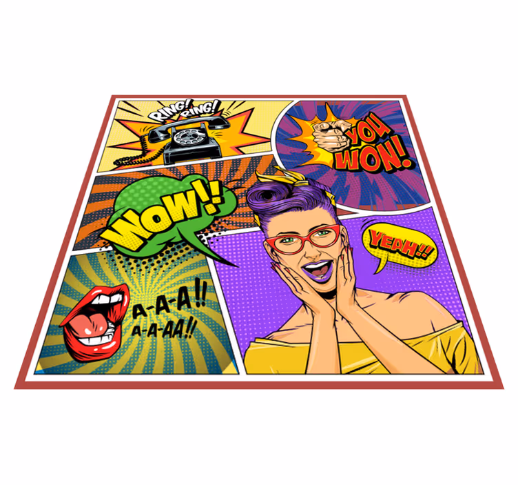 Pop Art Expressions vinyl rug - TenStickers