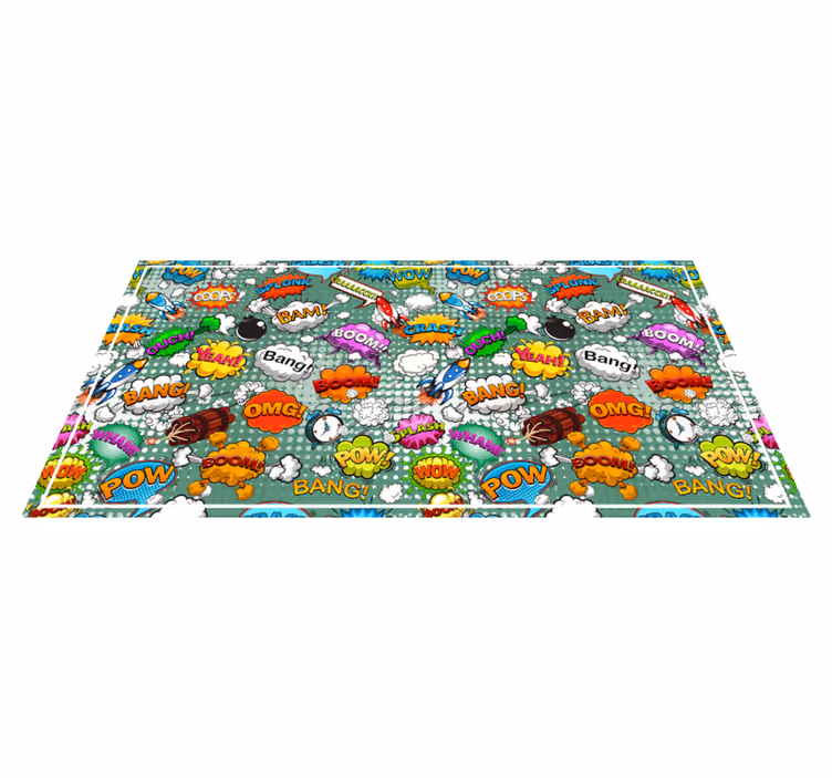 Comic audio effects teenager vinyl rug - TenStickers