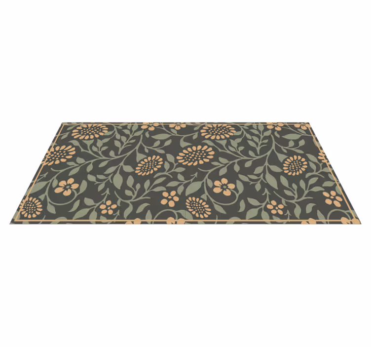 Vintage sunflowers floral rug - TenStickers