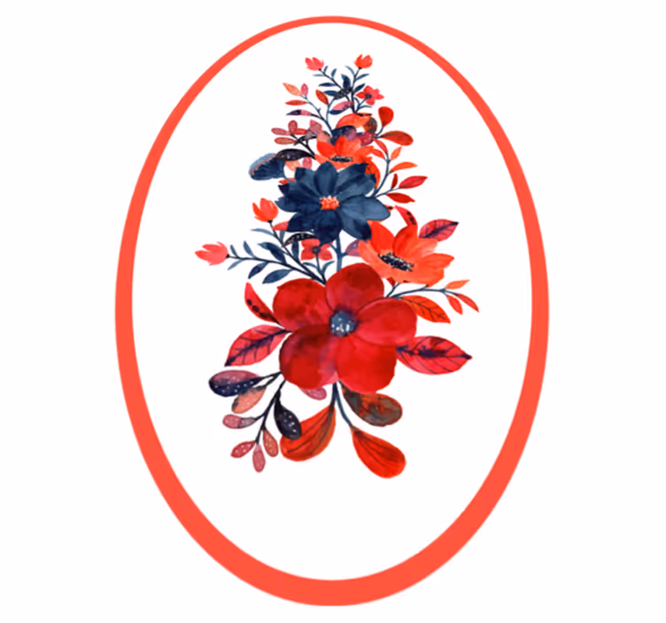 Floral Arrangement flower vinyl rug - TenStickers