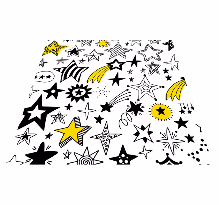 Starry Night Pattern teenager vinyl rug - TenStickers