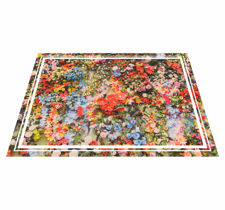 Different kind of flowers field floral rug - TenStickers