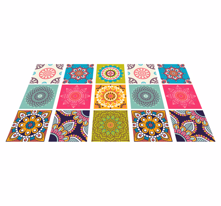 Moroccan tiles vinyl carpet - TenStickers