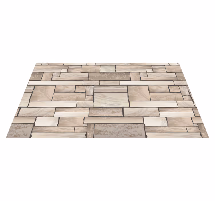Beautiful tiles stone effect vinyl rug - TenStickers