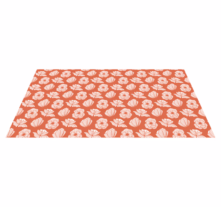 Floral Element flower vinyl rug - TenStickers
