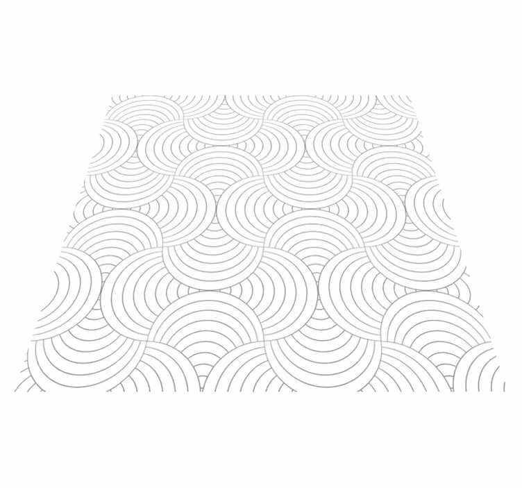 Curved line pattern minimalist vinyl rug - TenStickers