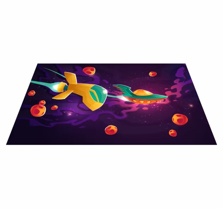 Cosmic Journey Concept vinyl rug - TenStickers