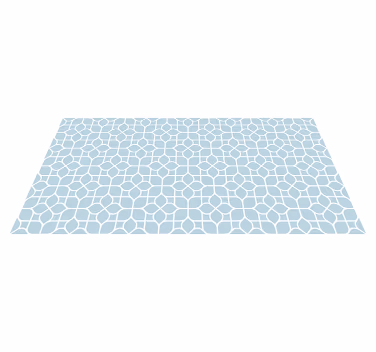 White and grey elements geometric vinyl rug - TenStickers