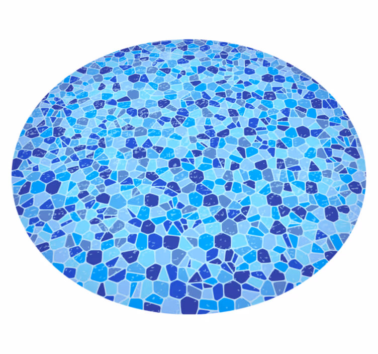 little pieces blue mosaic bathroom flooring - TenStickers