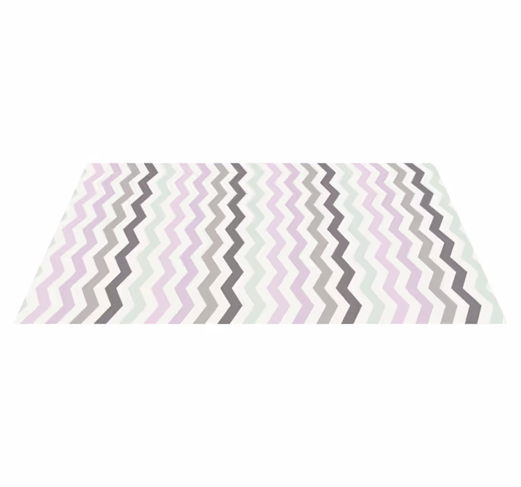 Pastel seamless zigzag design living room rug - TenStickers