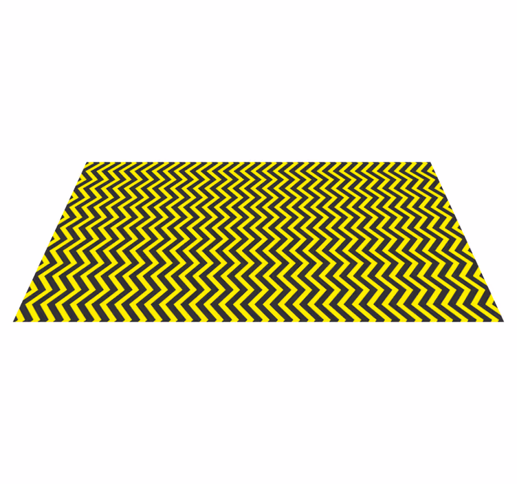 Chevron Wave Pattern geometric vinyl rug - TenStickers