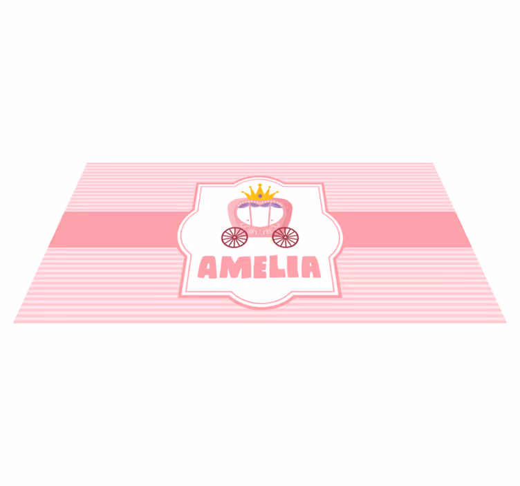 Custom princess carriage vinyl rug - TenStickers