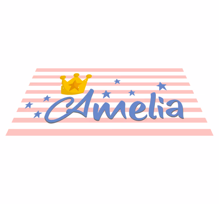 Custom crown and stars vinyl rug - TenStickers