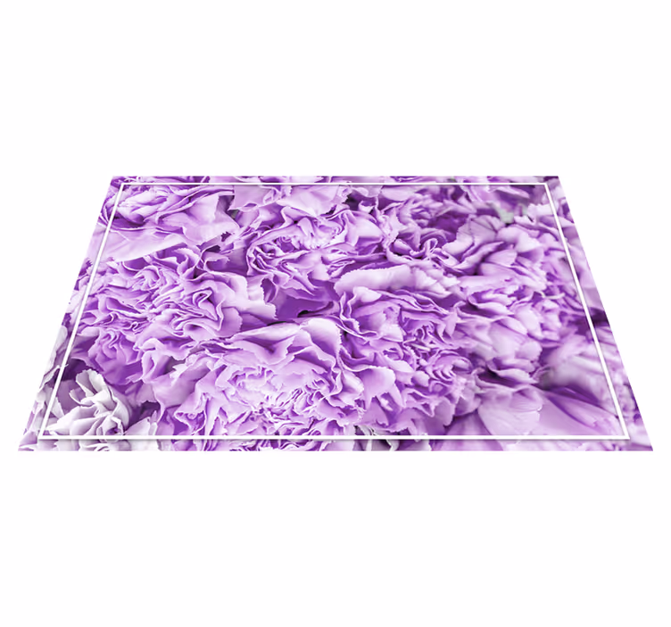 rRalistic elegant flowers kitchen floor tiles - TenStickers