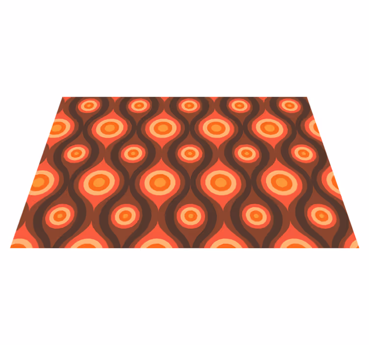 70's soft pattern  vintage rug - TenStickers