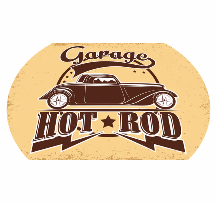 Hot rod Car tuning living room rug - TenStickers