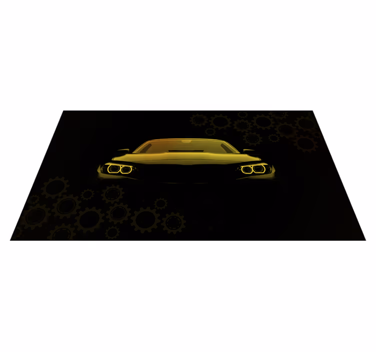 Sporty Car Silhouette teenager vinyl rug - TenStickers