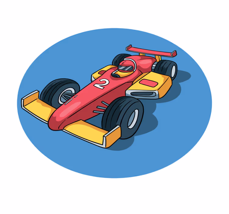 Race Car Madness teenager vinyl rug - TenStickers