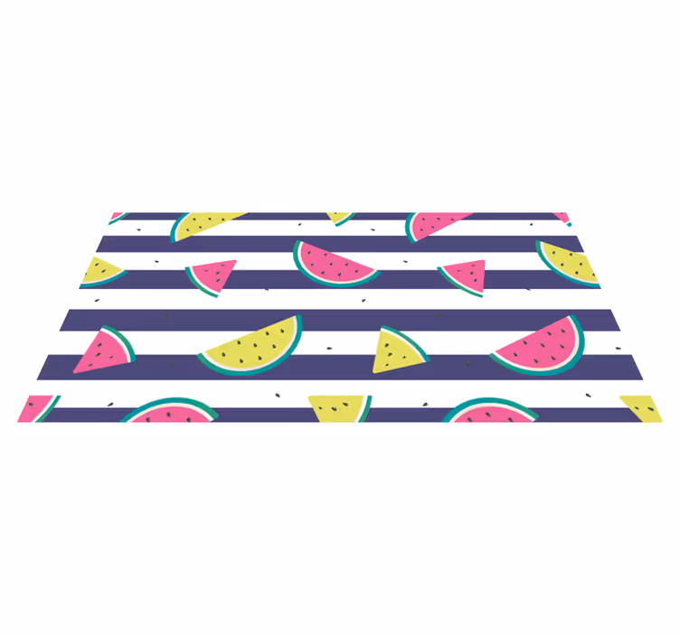 Colorful Watermelon Pattern kitchen vinyl rug - TenStickers