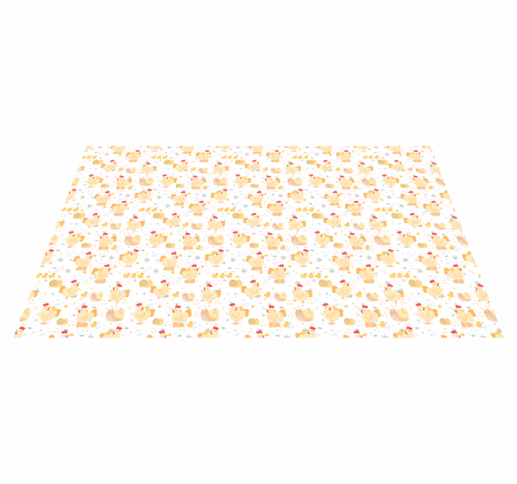 Cute Chick Motif kids vinyl rug - TenStickers
