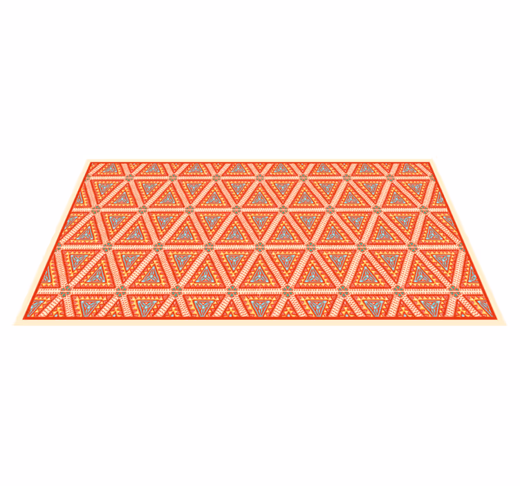 Lively Triangular Element ethnic vinyl rug - TenStickers