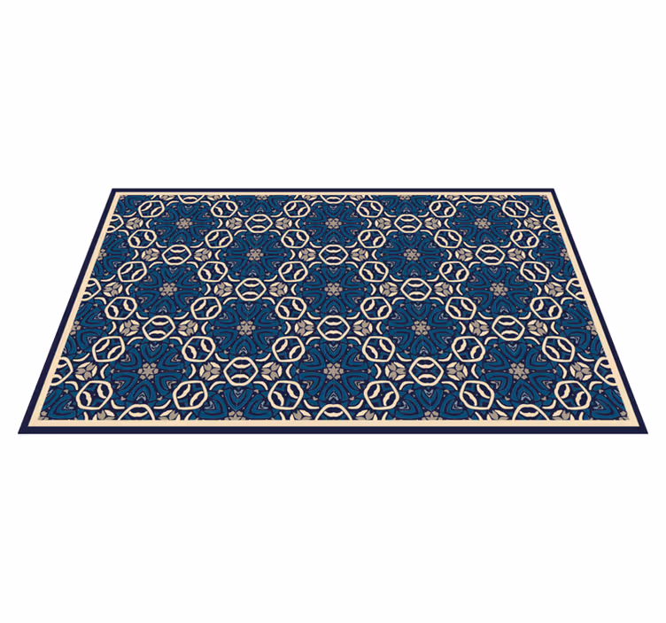 Sophisticated Mosaic Arrangement bedroom vinyl rug - TenStickers