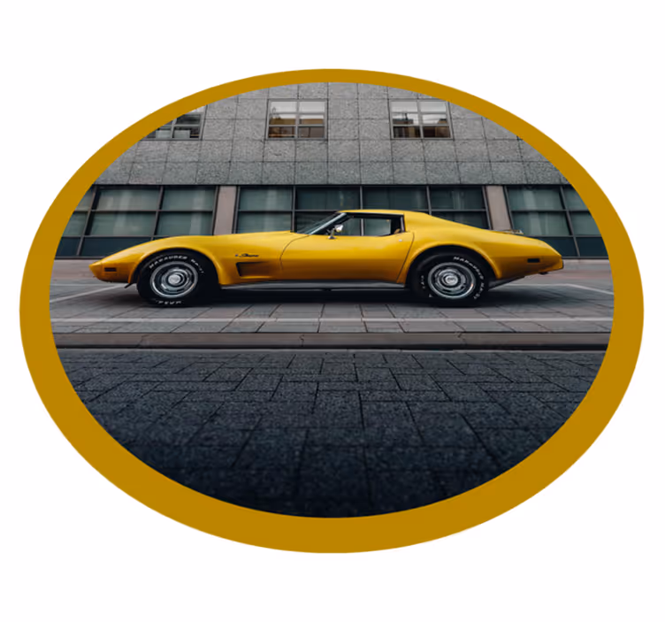 Chevrolet Corvette vintage rug - TenStickers