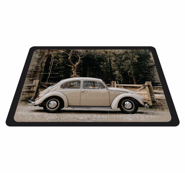 VW Beetle vintage vinyl rug - TenStickers