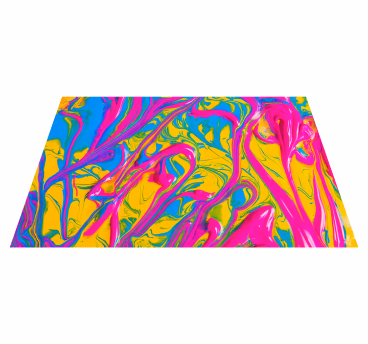 Vibrant Swirl Patterns modern vinyl rug - TenStickers