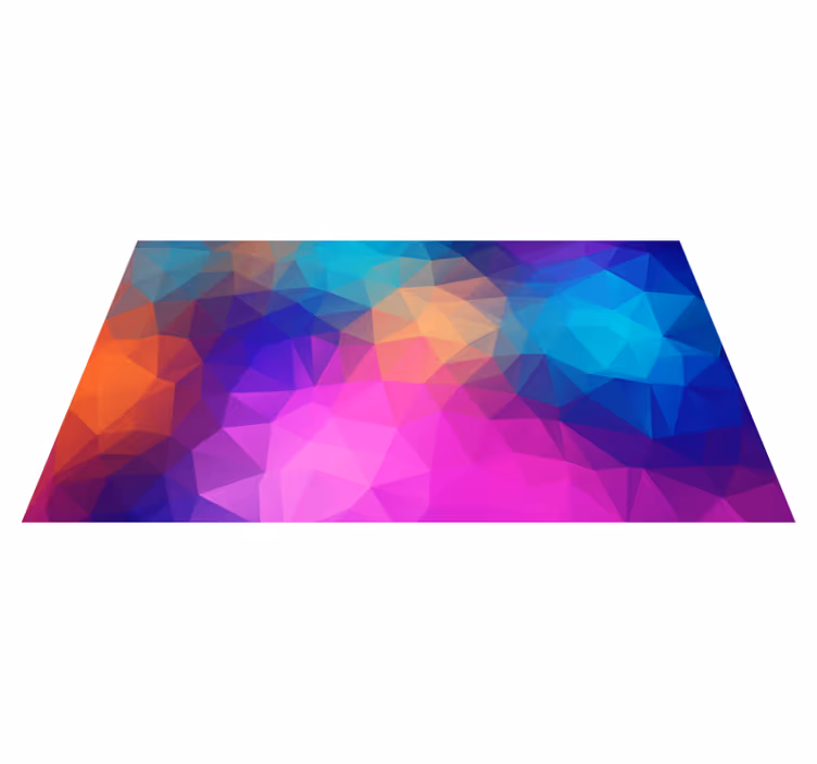 Colorful Fusion geometric vinyl rug - TenStickers