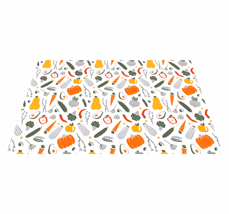 Fruit and vegetable dining room rug - TenStickers