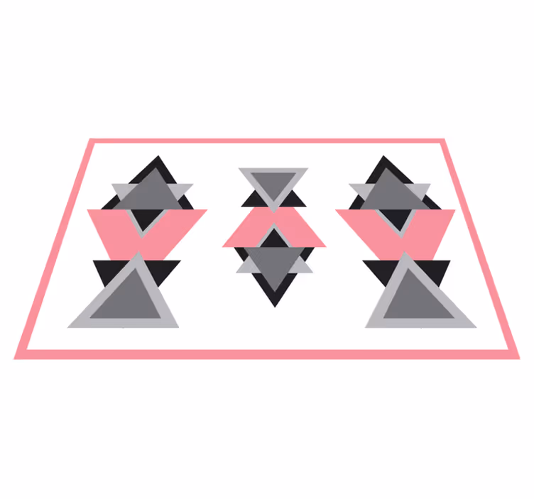 Triangular Shapes Blend geometric vinyl rug - TenStickers