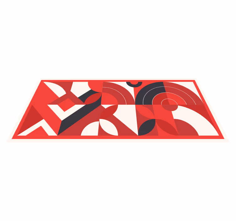 Bold Abstract Shapes geometric vinyl rug - TenStickers