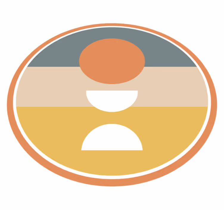 3 striped with circle flag abstract floor rugs - TenStickers