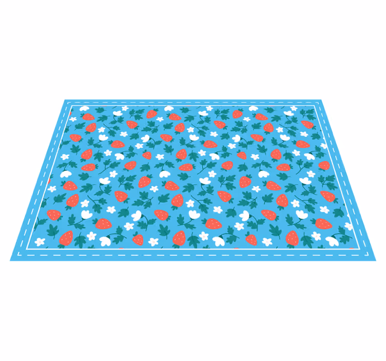 Colorful fruits and flower kitchen floor tiles - TenStickers