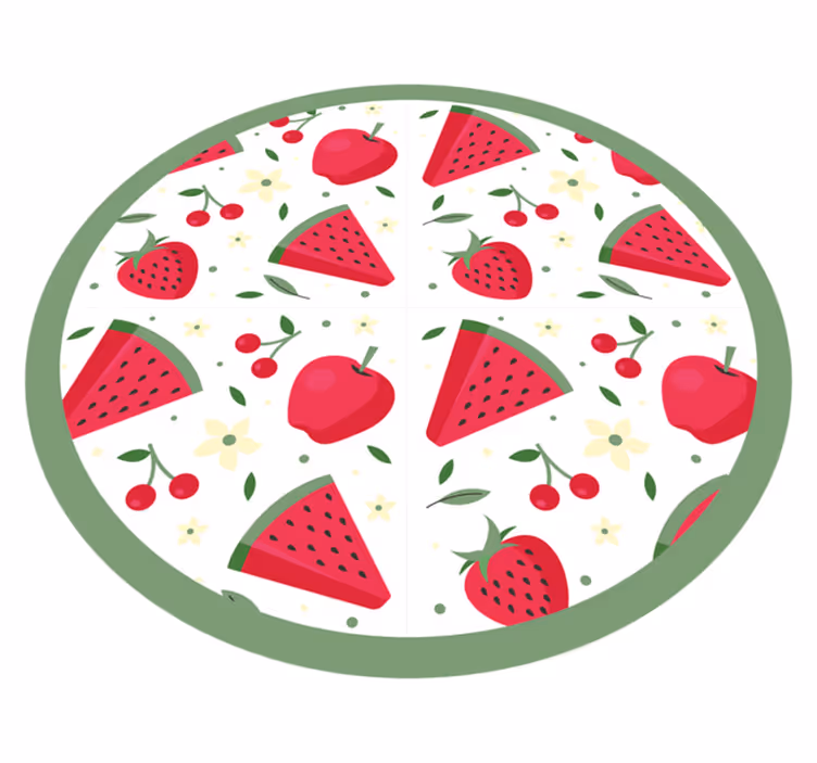 Different fruits pattern kitchen floor mat - TenStickers