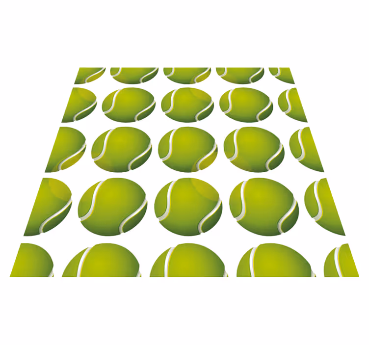 Tennis Ball Motif gaming vinyl rug - TenStickers