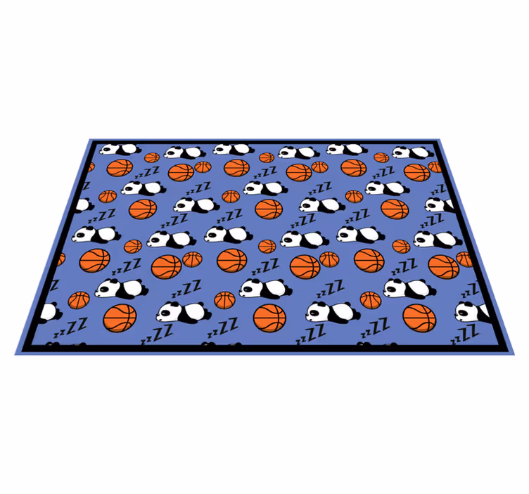 Sleeping Panda Sports vinyl rug - TenStickers