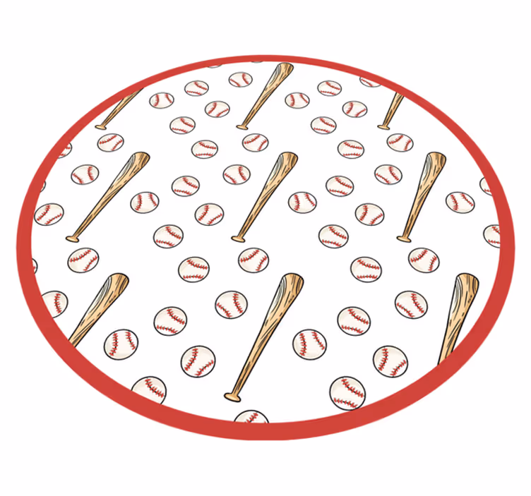 Baseball Season Fun gaming vinyl rug - TenStickers